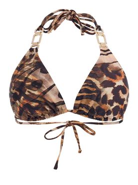 Bikini Pezzo Sopra Guess Triangle da Donna - Maculato