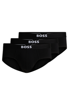 Hugo Boss Hipbr 3P Men's Briefs - Black