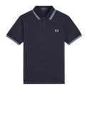 polo fred perry twin tipped da uomo - blu