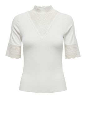 T-shirt Only Tilde Highneck da Donna - Bianco