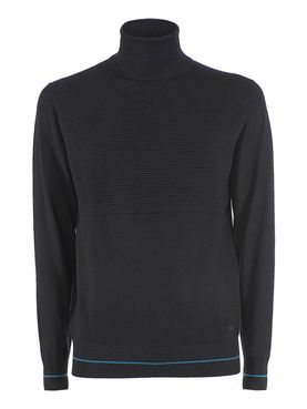 Yes Zee Rollkragenpullover Schwarz - Herren