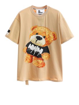 Mod wave movement T-shirt Beige - Unisex