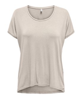T-shirt Only Carrie Glitter da Donna - Avorio