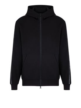 Felpa Zip Ea7 da Uomo - Nero