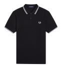 polo fred perry twin tipped da uomo - nero