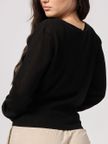cardigan-yes-zee-da-donna-nero-24d1b1