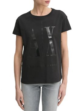 T-shirt Armani Exchange da Donna - Nero