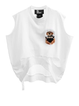 Top Mod wave movement Unisex - Bianco