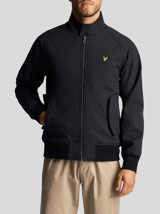 Giubbino Lyle Scott Softshell Harrington da Uomo Nero Zedstore