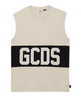 Canotta Gcds Smanicata da Uomo - Beige