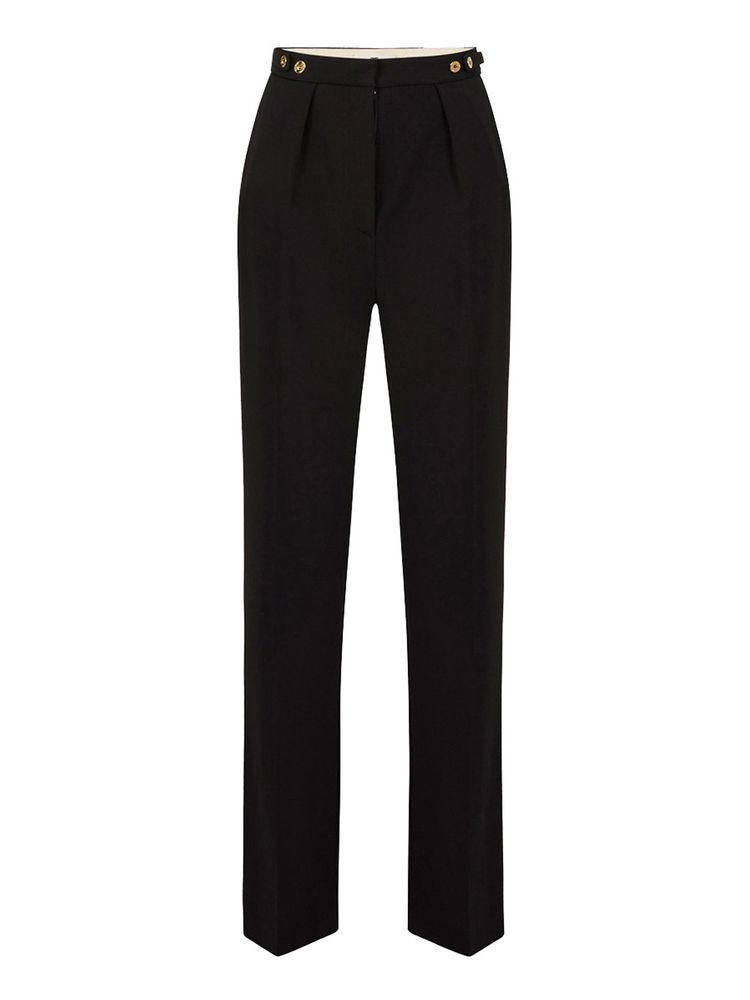 パンツ ELISABETTA FRANCHI Women Straight Pants PA07851E2110 Black Elisabetta Franchi Women's Straight Trousers - Black | Zedstore