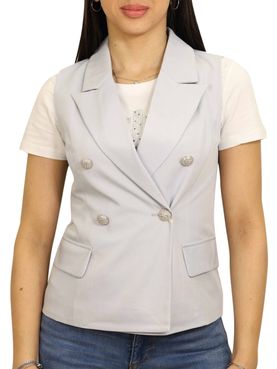 Yes Zee Women's Zweireiher-Weste - Hellblau
