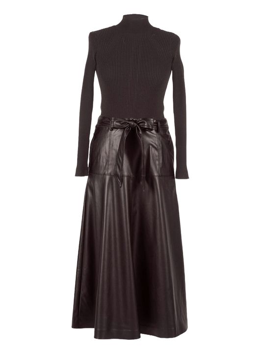 Vestito Longuette Twin Set da Donna Marrone Zedstore