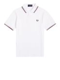 polo fred perry twin tipped da uomo - bianco