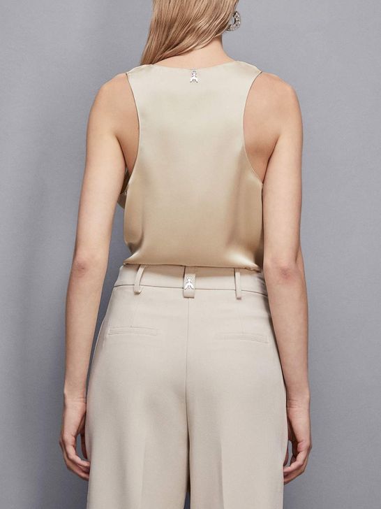 Canotta Patrizia Pepe da Donna Beige Zedstore