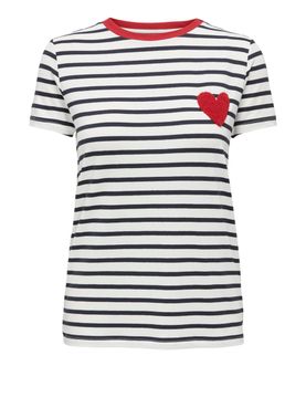 T-shirt Only Heart da Donna - Bianco