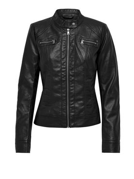 Women's Only Lederjacke - Schwarz