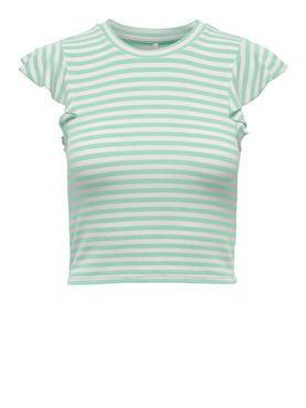 Only Belia Rüschen Damen-T-Shirt - Grün