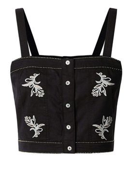 Top Pepe Jeans Earby da Donna - Nero
