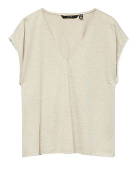 Vero Moda Damen-T-Shirt - Elfenbein