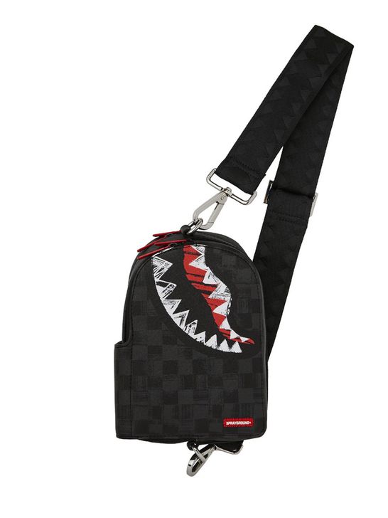 Sprayground Unisex Shoulder Bag - Black | Zedstore