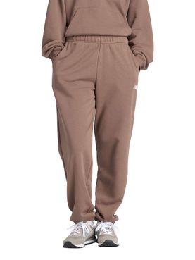 Pantalone Tuta New Balance French Terry da Donna - Marrone