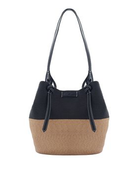 Manila Grace Beach Bag for Women - Black