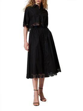 Twin Set Longuette-Rock Schwarz - Damen