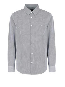 Camicia Casual Armani Exchange da Uomo - Blu Bianco