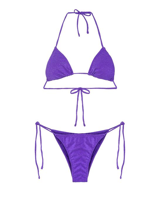 Women's F**K Bikini Set - Purple | Zedstore