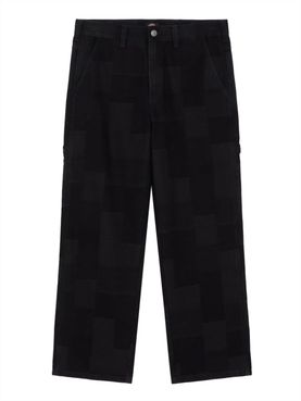 Pantalone Straight Dickies Jacquard da Uomo - Nero