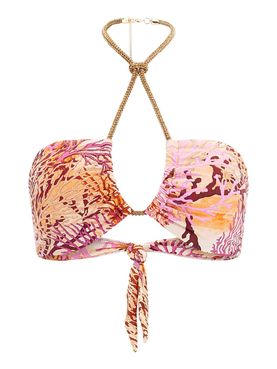 Bikini Pezzo Sopra Guess Criss Cross da Donna - Rosa