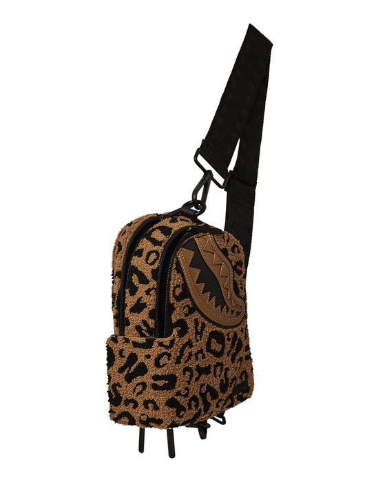 borsa-a-tracolla-sprayground-chenille-cheetah-unisex-marrone