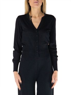 Yes Zee Damen Strickjacke - Schwarz