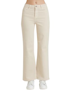 Jeans a Zampa Take Two da Donna - Avorio