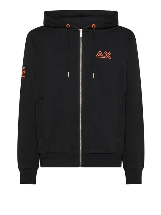Felpa Zip Sun68 da Uomo Nero Zedstore