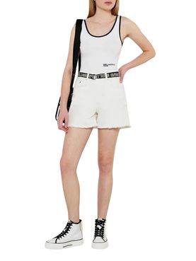 Shorts Jeans Karl Lagerfeld da Donna - Bianco