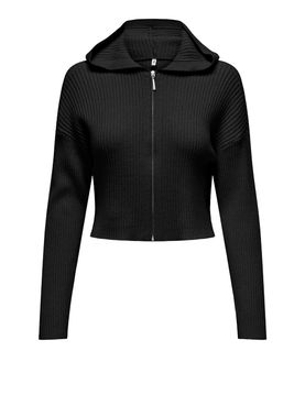 Cardigan Only Cosima Hood da Donna - Nero