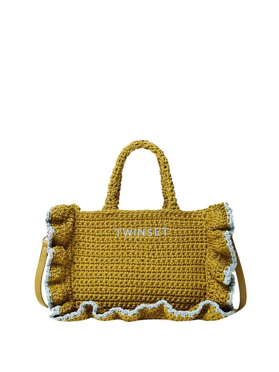 Borsa a tracolla da donna, in tela, pieghevole, da spiaggia, da