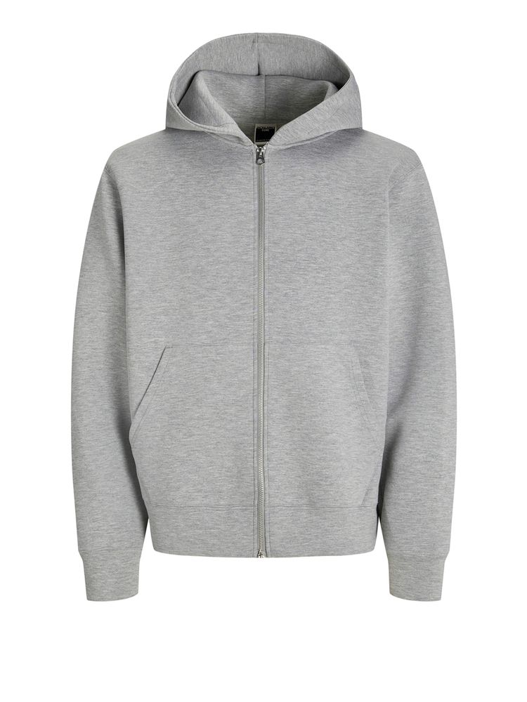 Jack and Jones Men's Zip Sweatshirt - Gray | Zedstore