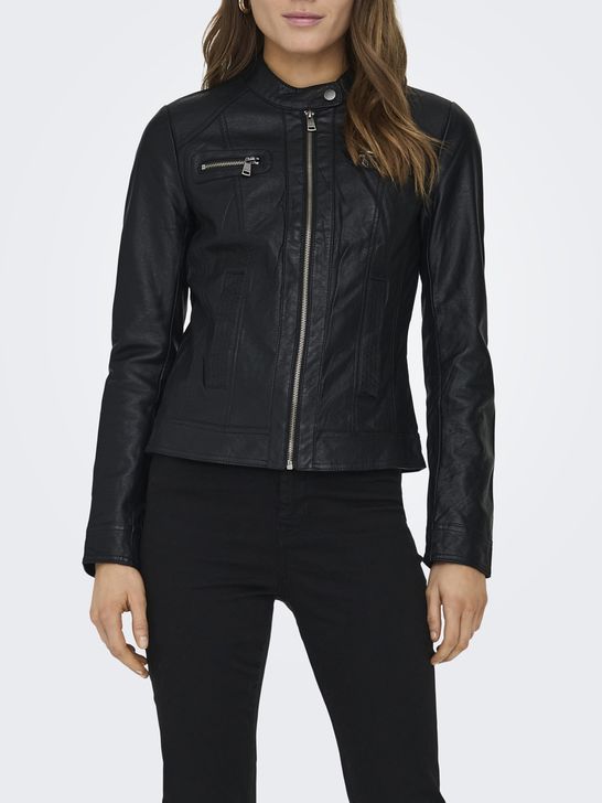 giubbino-di-pelle-only-da-donna-nero-059e45