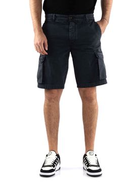 Bermuda Casual 40Weft Cargo da Uomo - Nero