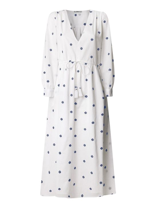 Pepe Jeans Damenkleid 'Aminta' – Mit Langen Ärmeln, Mandarin-Kragen Und Raffungen