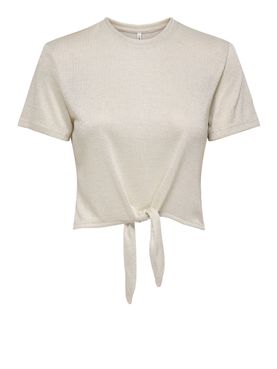 Only Amber Knot Damen-T-Shirt - Elfenbein