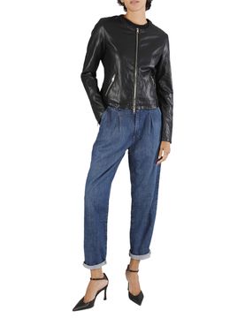 Giubbino Biker Similpelle CafèNoir da Donna - Nero