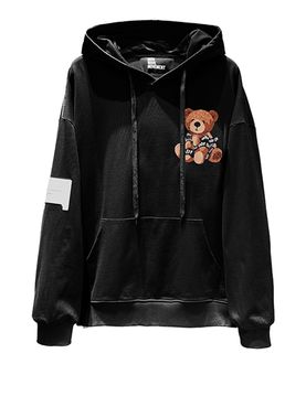 Felpa Cappuccio Mod wave movement Unisex - Nero