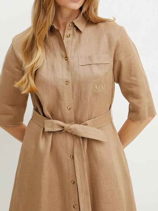 Max Mara Salute Midi Dress for Women - Beige | Zedstore