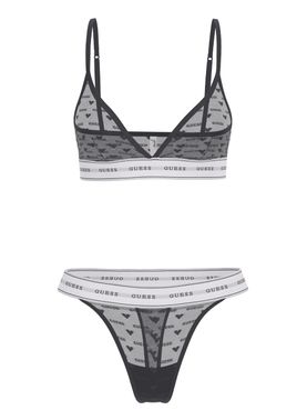 Coordinato Intimo Guess Lisa Triangle Thong da Donna - Nero