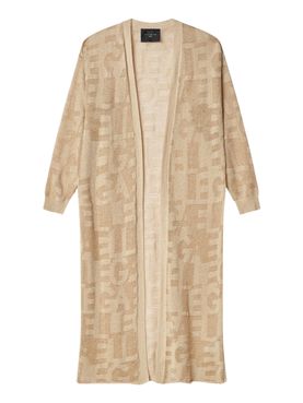Gaelle Lange Strickjacke für Damen - Beige