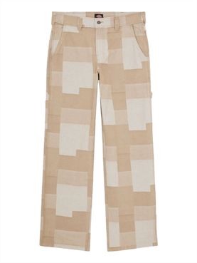 Pantalone Straight Dickies Jacquard da Uomo - Beige